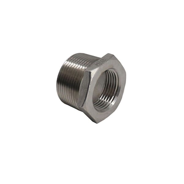 1" X 3/4" 304 Stainless Steel 150 PSI Threaded Hexagon Bushing