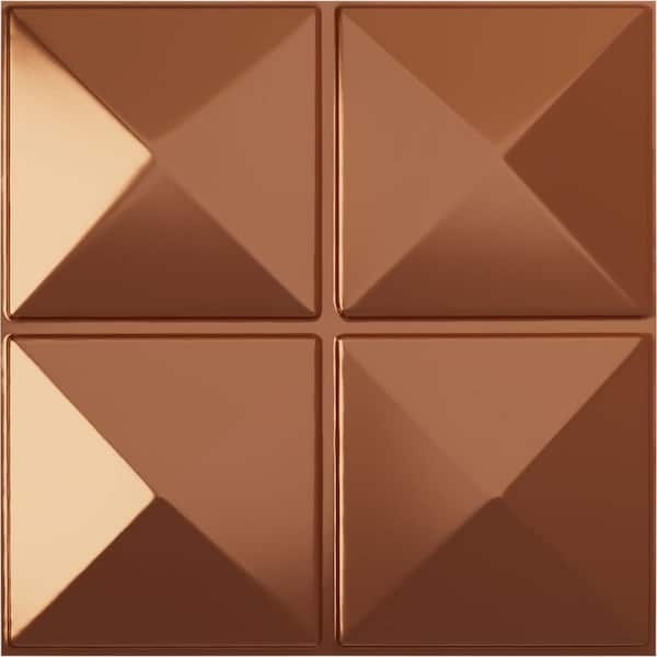 Ekena Millwork 19 5/8 in. x 19 5/8 in. Richmond EnduraWall Decorative 3D Wall Panel, Copper (12-Pack for 32.04 Sq. Ft.)