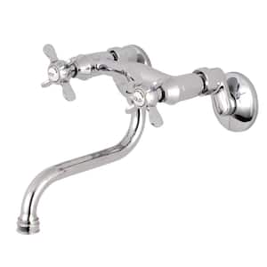 Essex 2-Handle Wall Mount Bathroom Faucet in Chrome