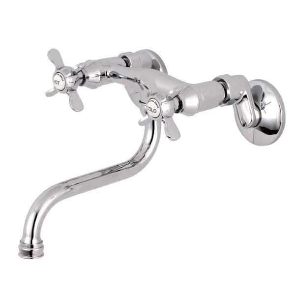 Kingston Brass Essex 2-Handle Wall Mount Bathroom Faucet in Chrome