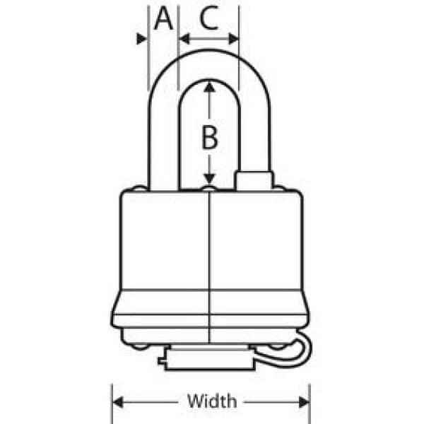Blue Vinyl Covered Steel Weatherproof Padlock with Key