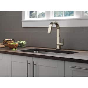 Pivotal Single-Handle Pull-Down Sprayer Kitchen Faucet with Touch2O Technology and MagnaTite Docking in Polished Nickel