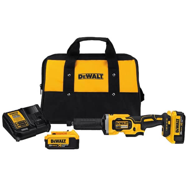 DEWALT 20V MAX Cordless Brushless 1-1/2 in. Variable Speed Die Grinder with (2) 20V 4.0Ah Batteries and Charger