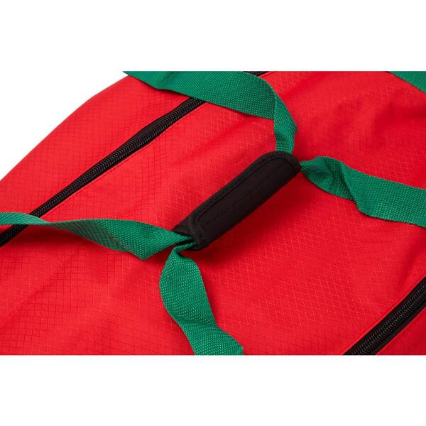 Holiday Living 25.5-in W x 51-in H Red Collapsible Rolling Upright  Christmas Tree Storage Bag (For Tree Heights 8.1-ft-9-ft) in the Christmas  Tree Storage Bags department at