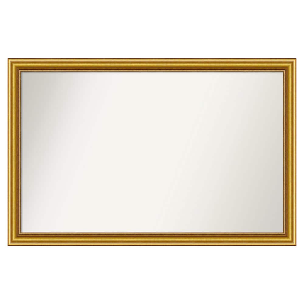 Townhouse Gold Medium Wood Framed Bathroom Vanity Mirror