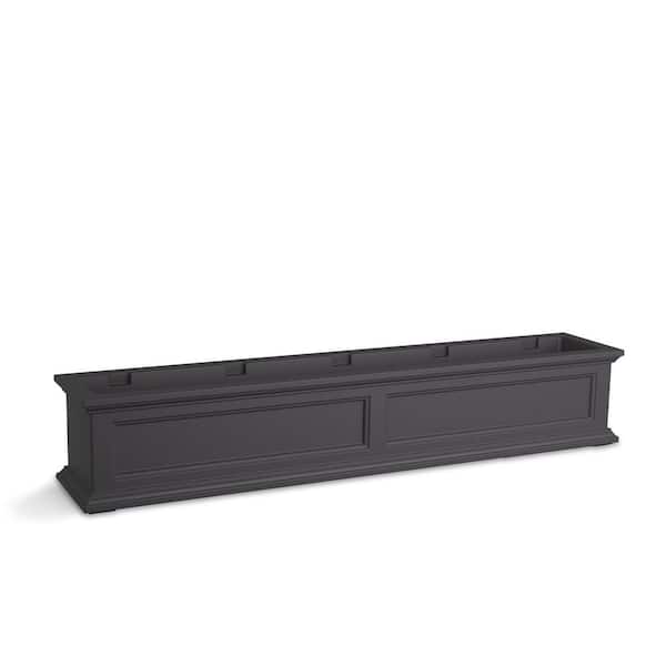 Fairfield 60 in. x 11 in. Self-Watering Graphite Grey Polyethylene Window Box