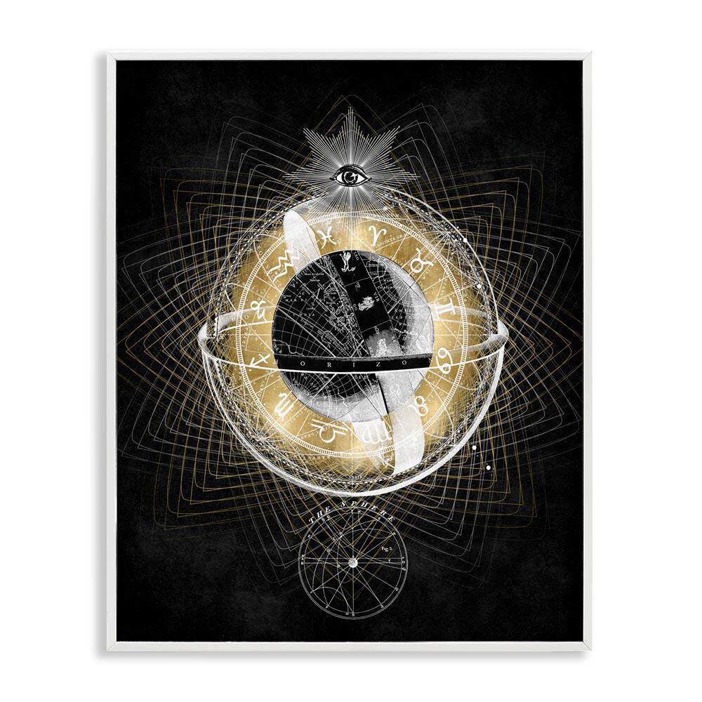 Zodiac Symbols on Fractal by Oliver Jeffries White Framed Religious Giclee Art Print 20 in. x 16 in. price history on PriceWatchPro