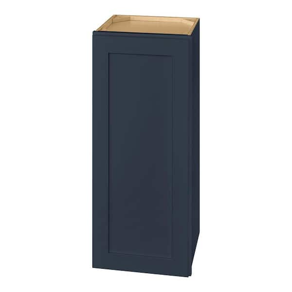 Avondale 15 in. W x 12 in. D x 36 in. H Ready to Assemble Plywood Shaker Wall Kitchen Cabinet in Ink Blue