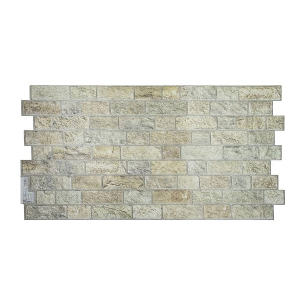 Falkirk Retro 3D VI 3-1/6 ft. x 1-3/5 ft. Beige PVC Decorative Wall Paneling, Waterproof, Easy to Install, 5-Pack