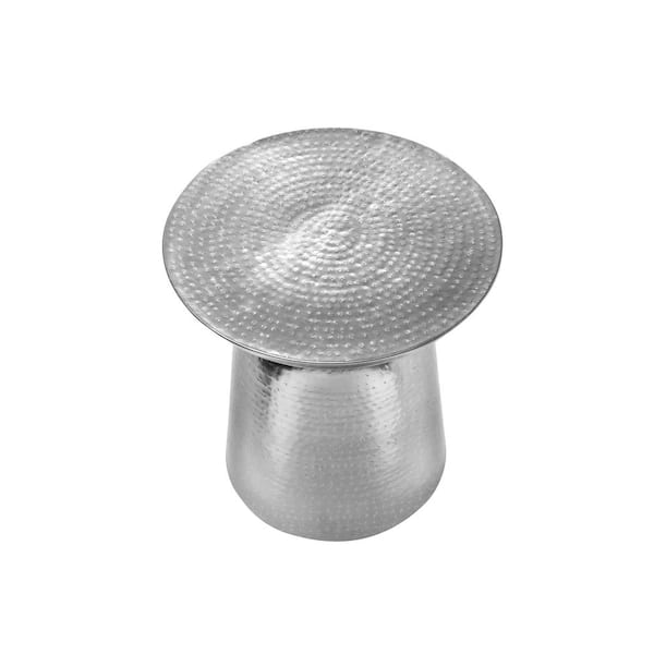 Unbranded 20 in. Chrome Round Metal End Table