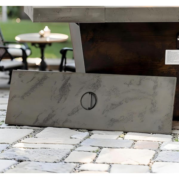 42 in. Rectangle Gas Outdoor Fire Pit Table, 50000BTU Propane