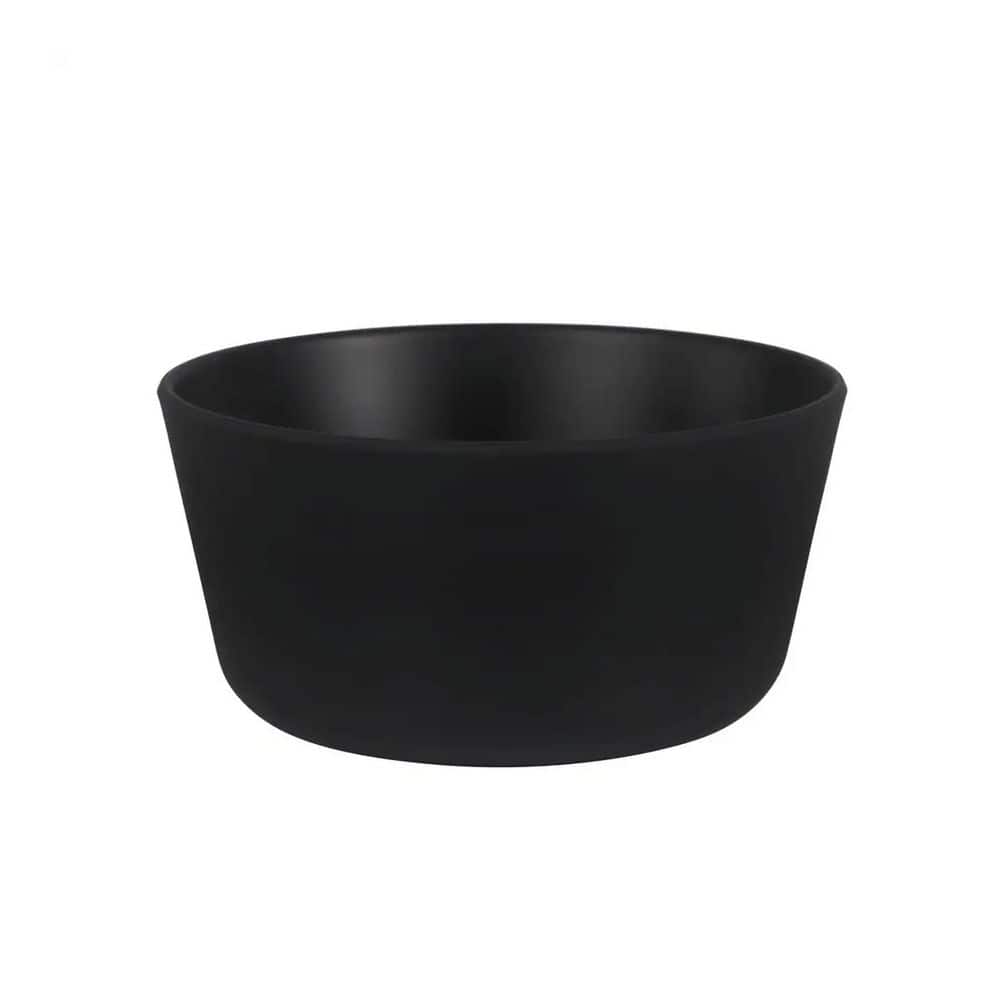 Matte Black Melamine 12-Piece Dinnerware Set for 4