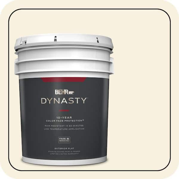 BEHR DYNASTY 5 gal. #340C-1 Powder Sand Flat Exterior Stain-Blocking Paint & Primer