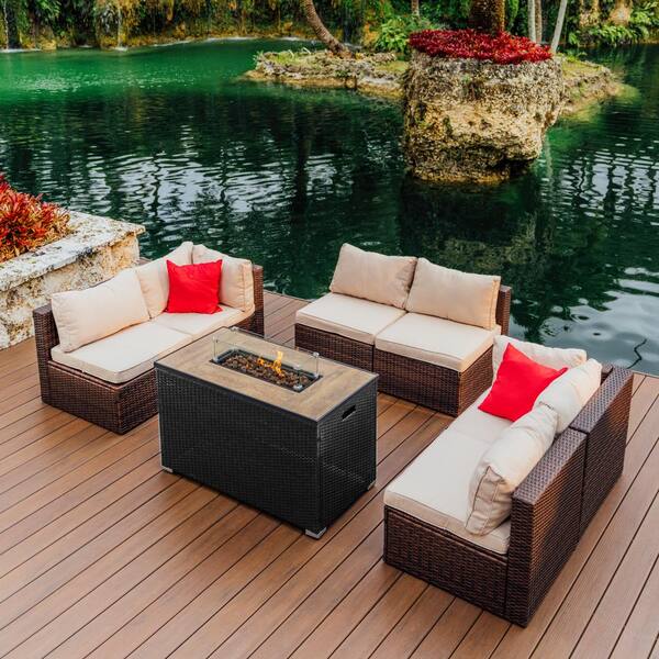 HEARTH HARBOR Gray 43 50,000 BTU Rectangular Propane Outdoor