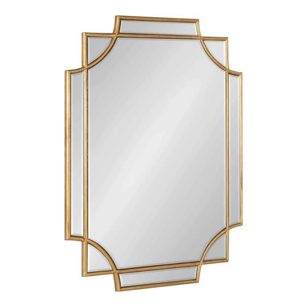 Kate and Laurel Minuette 24 in. x 18 in. Classic Rectangle Framed Gold ...