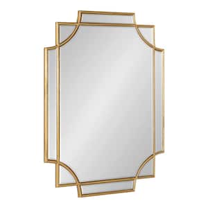 Minuette 24 in. x 18 in. Classic Rectangle Framed Gold Wall Accent Mirror