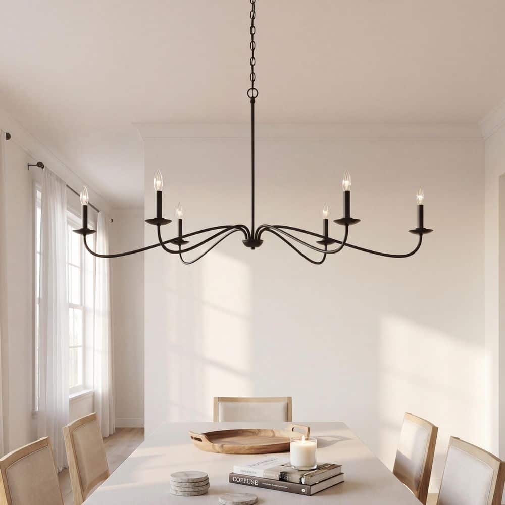 Savoy House Meridian 6-Light Matte Black Chandelier M100119MBK