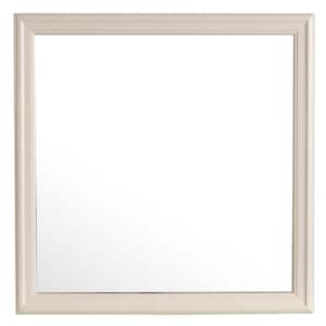 38 in. x 38 in. Classic Square Wood Framed Dresser Mirror