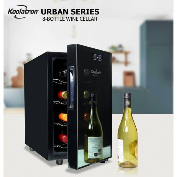 Koolatron 8 Bottle Countertop Freestanding Wine Chiller Wc 08 The Home Depot