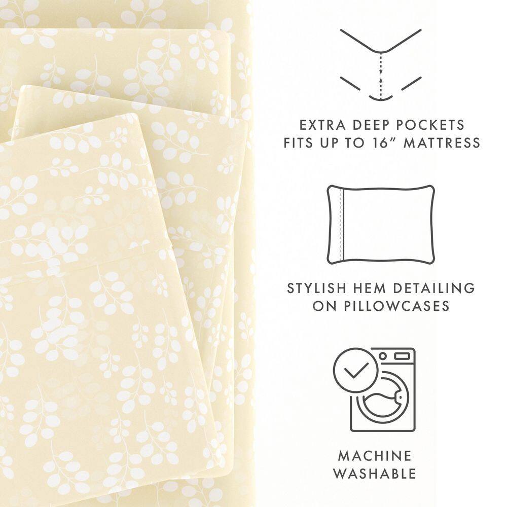Ivory Twin Cotton Polyester Microfiber Kids Sheet Set