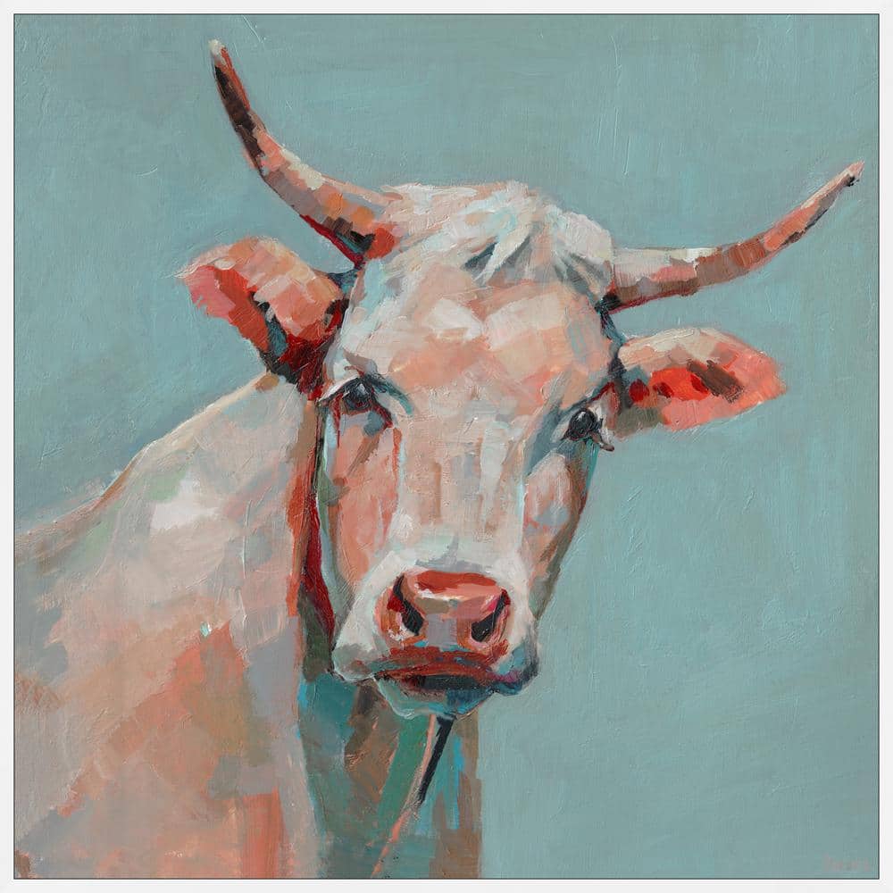 Red Skin by Parvez Taj Floater Framed Canvas Animal Art Print 32 in. x 32 i