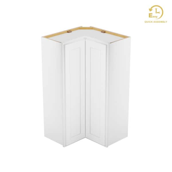 HOMLUX Easy-DIY 24 in. W x 12 in. D x 42 in. H in Shaker White Ready to Assemble Wall Easy Reach Kitchen Cabinet