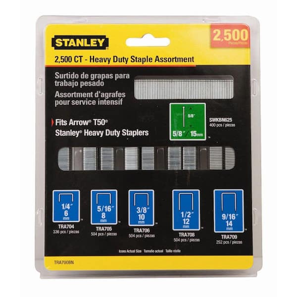 TRA706T Stanley 1,000 Count 3/8" Heavy-Duty Staples 