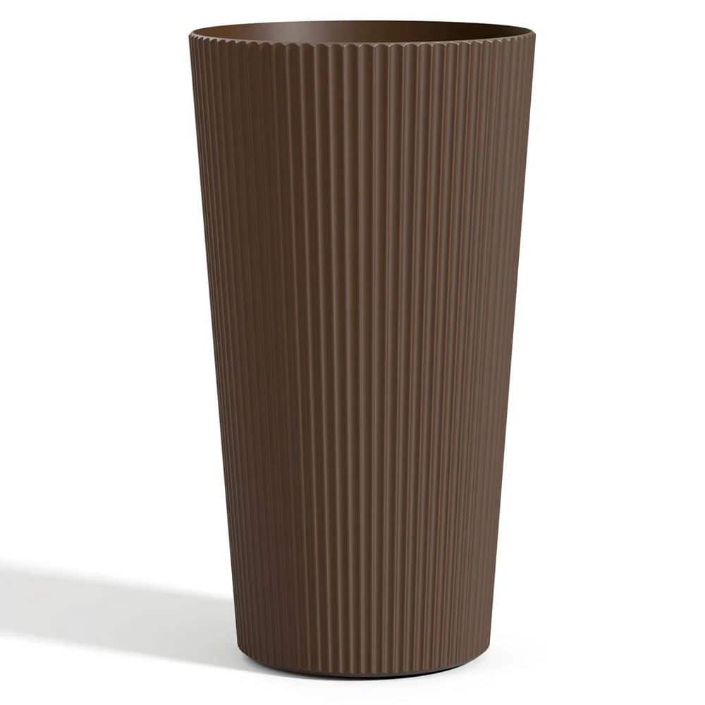 GWRGWR 23.6 in. Floor Standing Plastic Tall Planter Flower Pot in