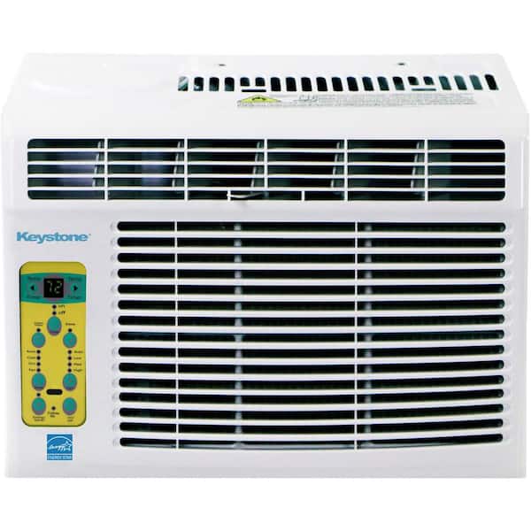 Keystone Energy Star 6 000 Btu Window Mounted Air Conditioner With Follow Me Lcd Remote Control In White Kstaw06ce Kstaw06ce The Home Depot