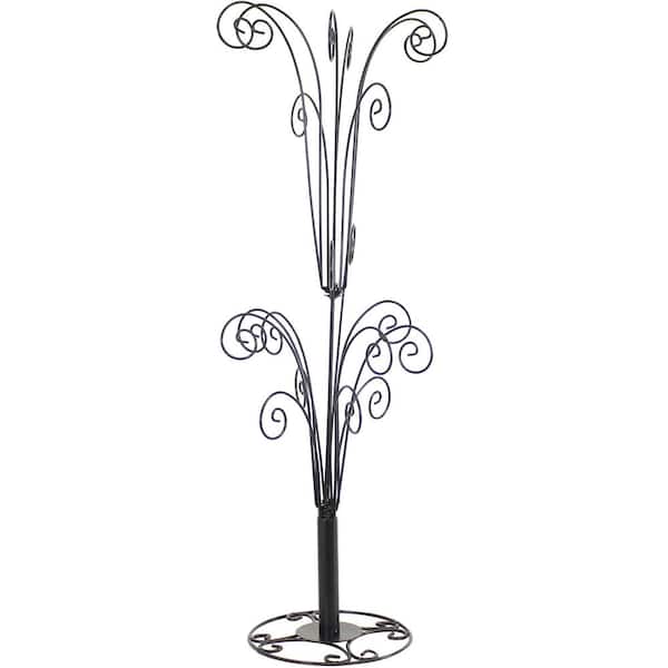 Sunnydaze Gloria 30 in. Tall Black Metal Christmas Ornament Stand