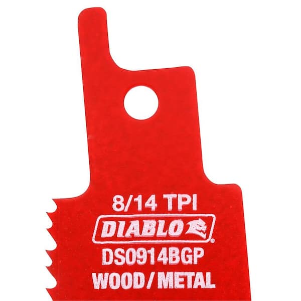 DIABLO 9 in. 8/14 TPI Demo Demon Bi-Metal Reciprocating Saw Blades