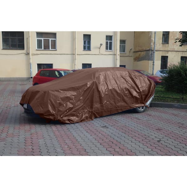 BOEN - Ultra Heavy-Duty Brown Tarps 5 ft. x 7 ft. Waterproof and UV Resistant, 16 Mil Thick