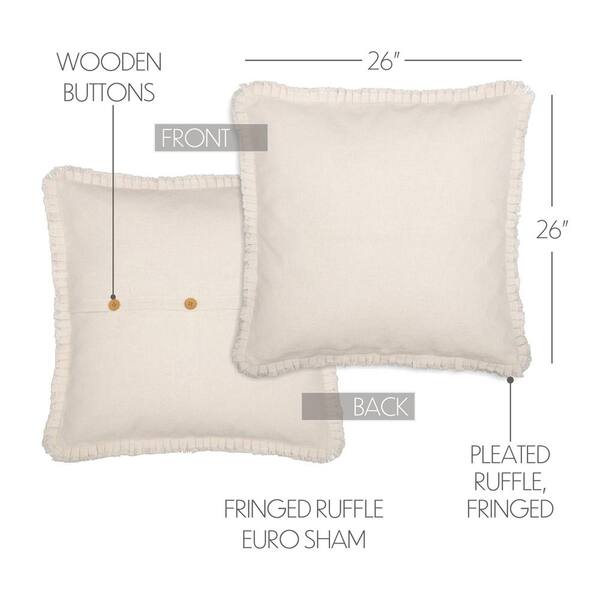 Burlap euro outlet shams