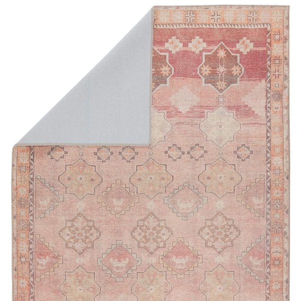 Bijou Pink/Orange 5 ft. x 7 ft. 6 in. Medallion Area Rug