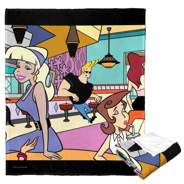 THE NORTHWEST GROUP Cartoon Network's Johnny Bravo Silk Touch Multi-Color  Throw Blanket Reliable with the Ladies 1JHB236000010OOF - The Home Depot