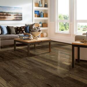Ash Gray Hickory 3/8 in. T x 5 in. W Hand Scraped Engineered Hardwood Flooring (25 sqft/case)