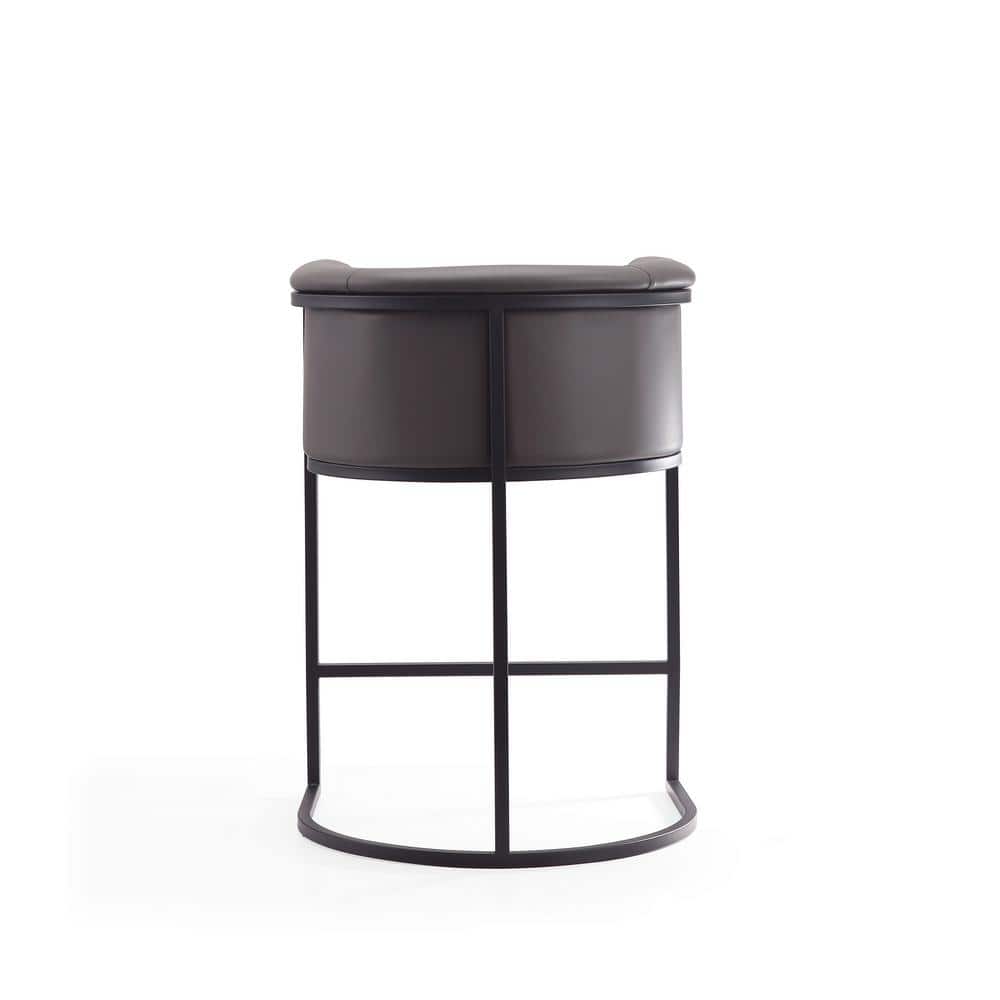 Cosmopolitan Pebble Faux Leather 24" Counter Stool with Metal Frame