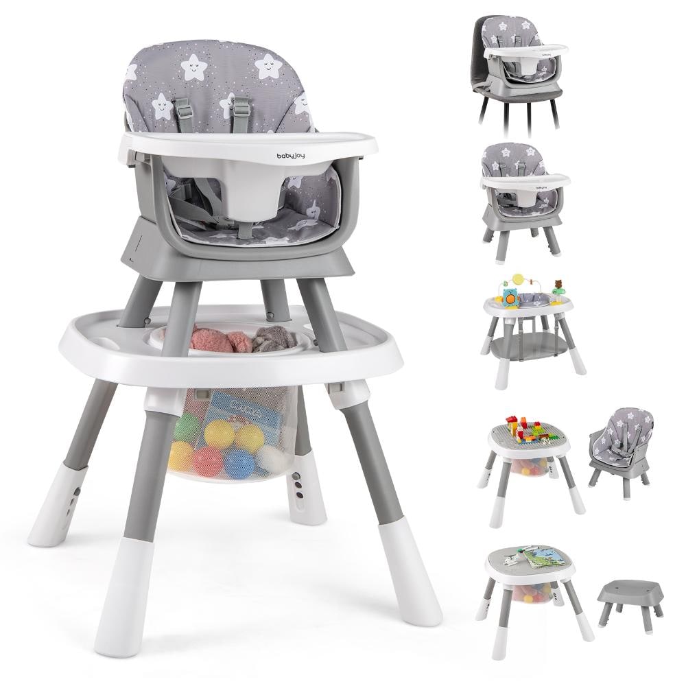 16-in-1 Baby High Chair with Activity Center, Booster Seat and Tool-Free ASTM CPSIA Build