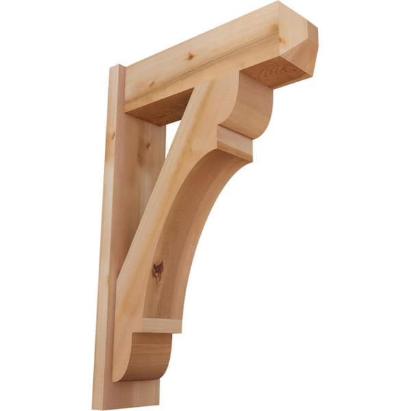 Ekena Millwork 8 in. x 36 in. x 24 in. Olympic Craftsman Smooth Western Red Cedar Outlooker