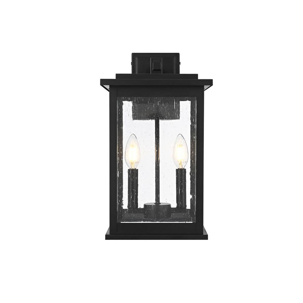 16 in. Black Outdoor Hardwired Wall Sconce with No Bulbs Included price history on PriceWatchPro