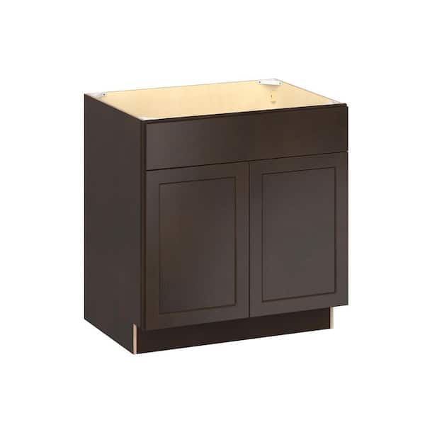 Emerson Cocoa Base Sink Base with 2-Door Ready to Assemble Kitchen Cabinet (33 in. W x 34.5 in. H x 24-in. D)