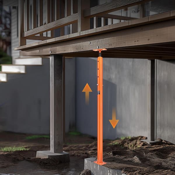 100 in. Max Height House Floor Jack Post, 18,000 lbs. Capacity, Adjustable Steel Support Post for Leveling