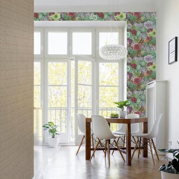 Rhea Multicolor Succulents Wallpaper