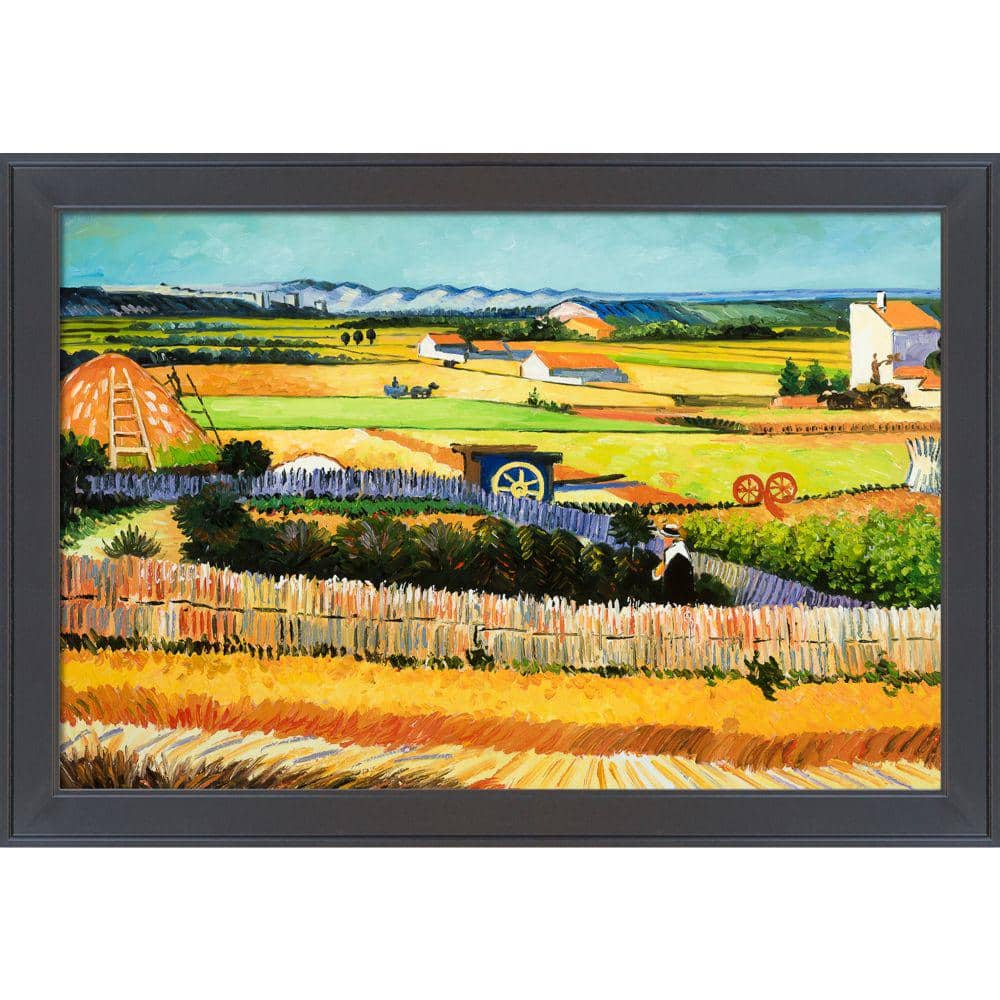 La Pastiche The Harvest By Vincent Van Gogh Gallery Black Framed Nature Oil Painting Art Print