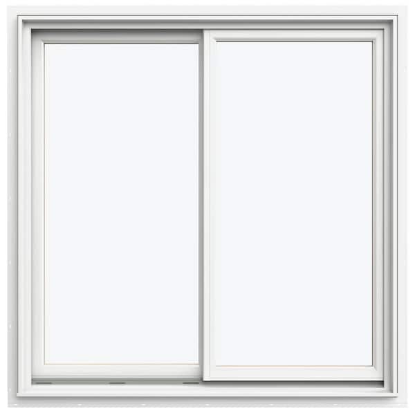 JELD-WEN 47.3125 in. x 47.5625 in. W-5500 Left-Hand Sliding Wood Clad Window