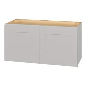 Avondale 30 in. W x 12 in. D x 15 in. H Ready to Assemble Plywood Shaker Wall Bridge Kitchen Cabinet in Dove Gray