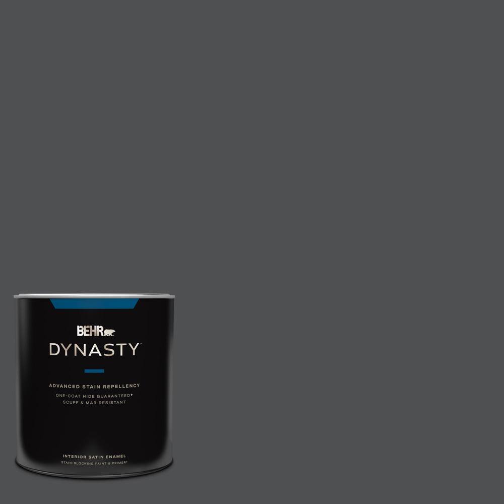 BEHR DYNASTY 1 qt. PPU2601 Satin Black Satin Enamel Interior Stain