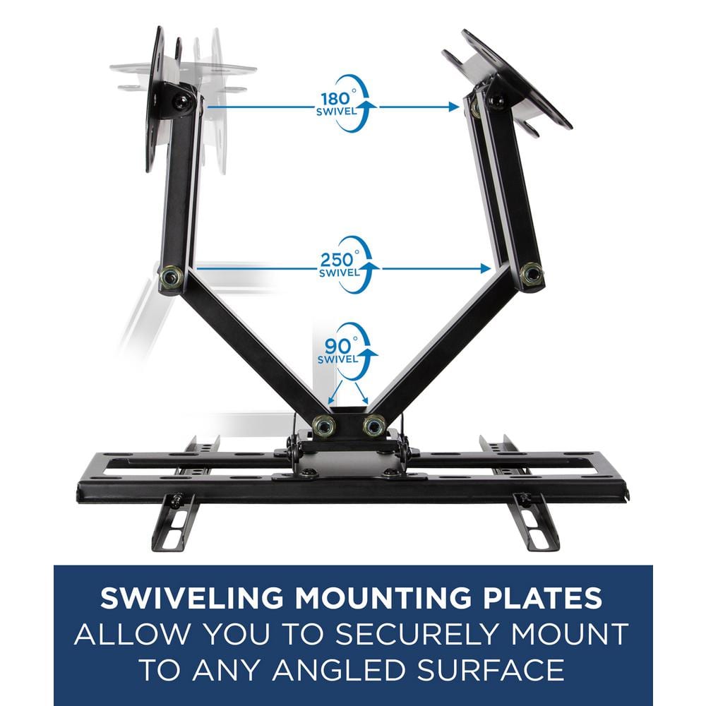 CornerFlex Full-Motion Dual Arm TV Wall Mount Bracket, 32"-55", 66 lbs Capacity