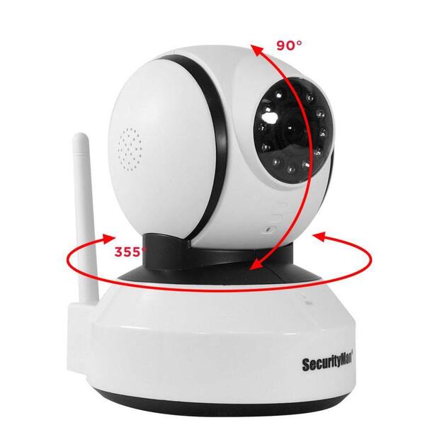 SecurityMan DIY Wireless IP Pan-Tilt Indoor iSecurity Standard Surveillance Camera with SD Recorder