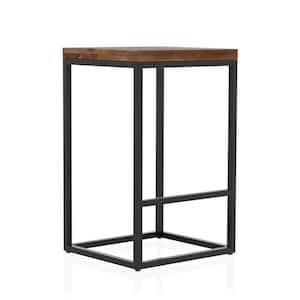 Homeville 25 in. Natural Tone Backless Steel Bar Stool